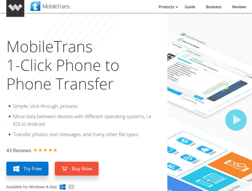 wondershare mobile transfer program