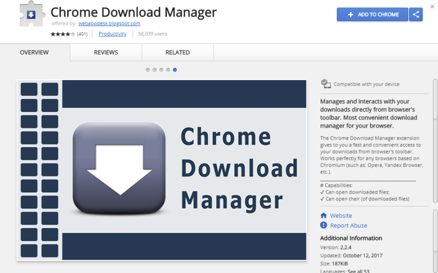 turbo download manager extension