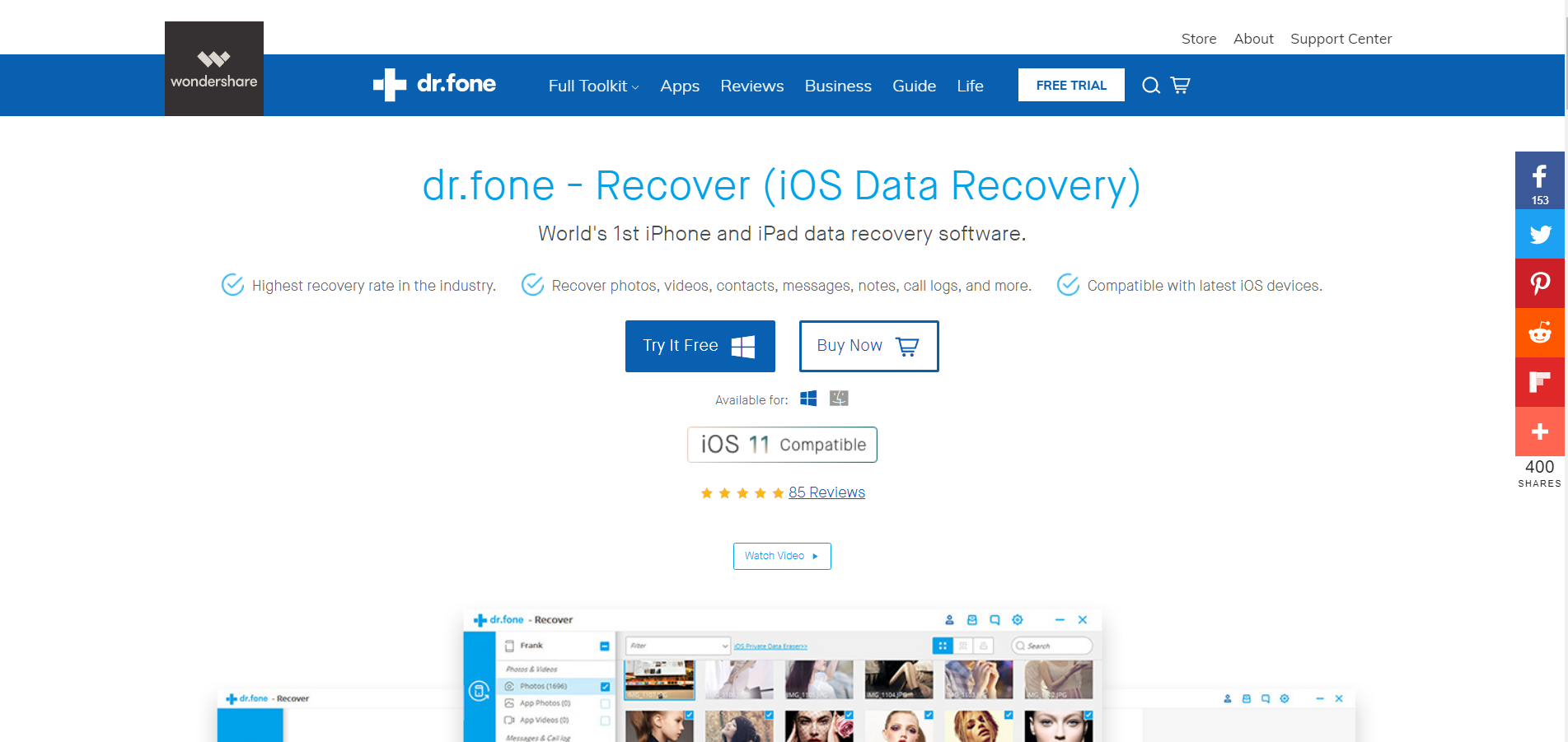drfone toolkit reset iphone