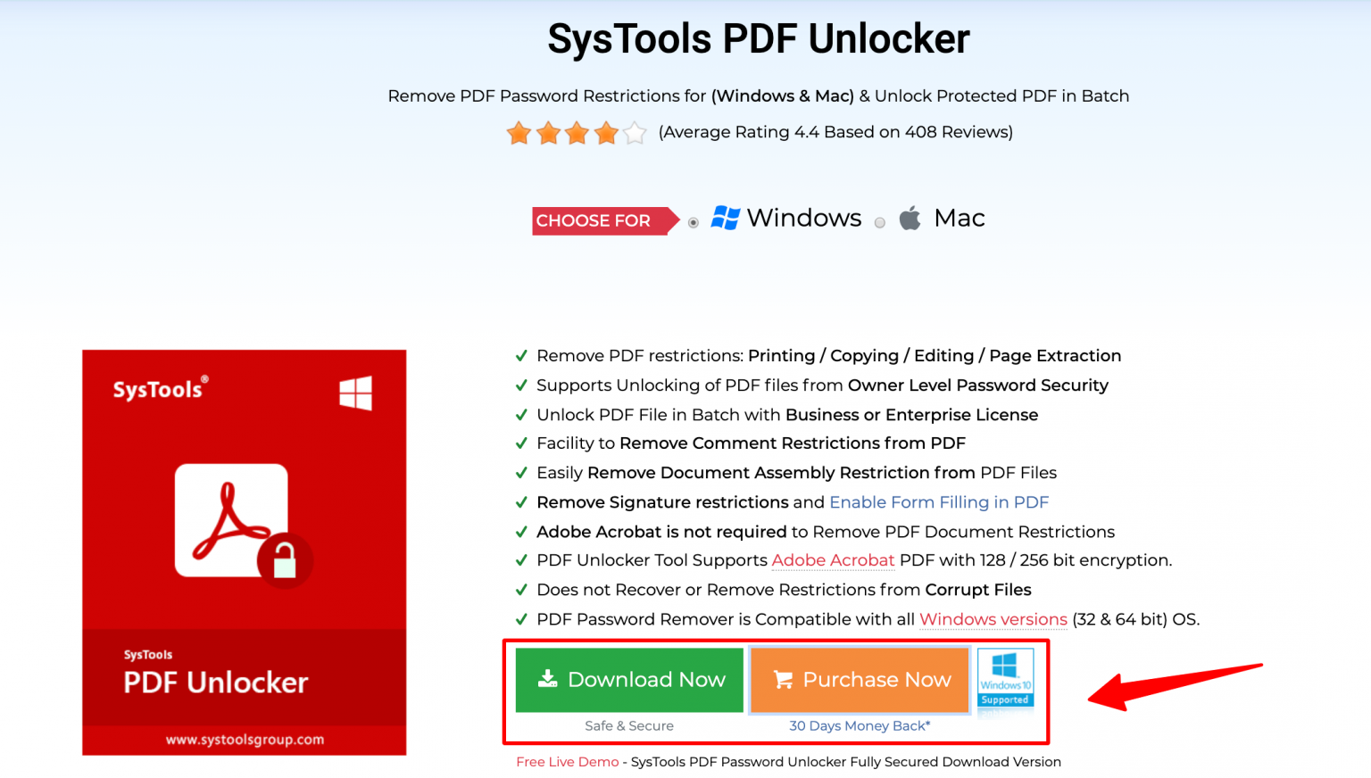 systools pdf file unlocker