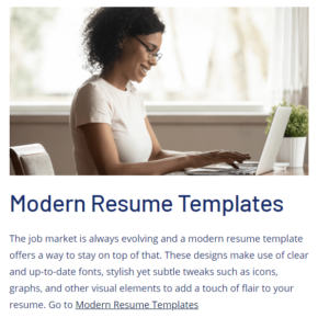 Modern Resume Templates 290x300 