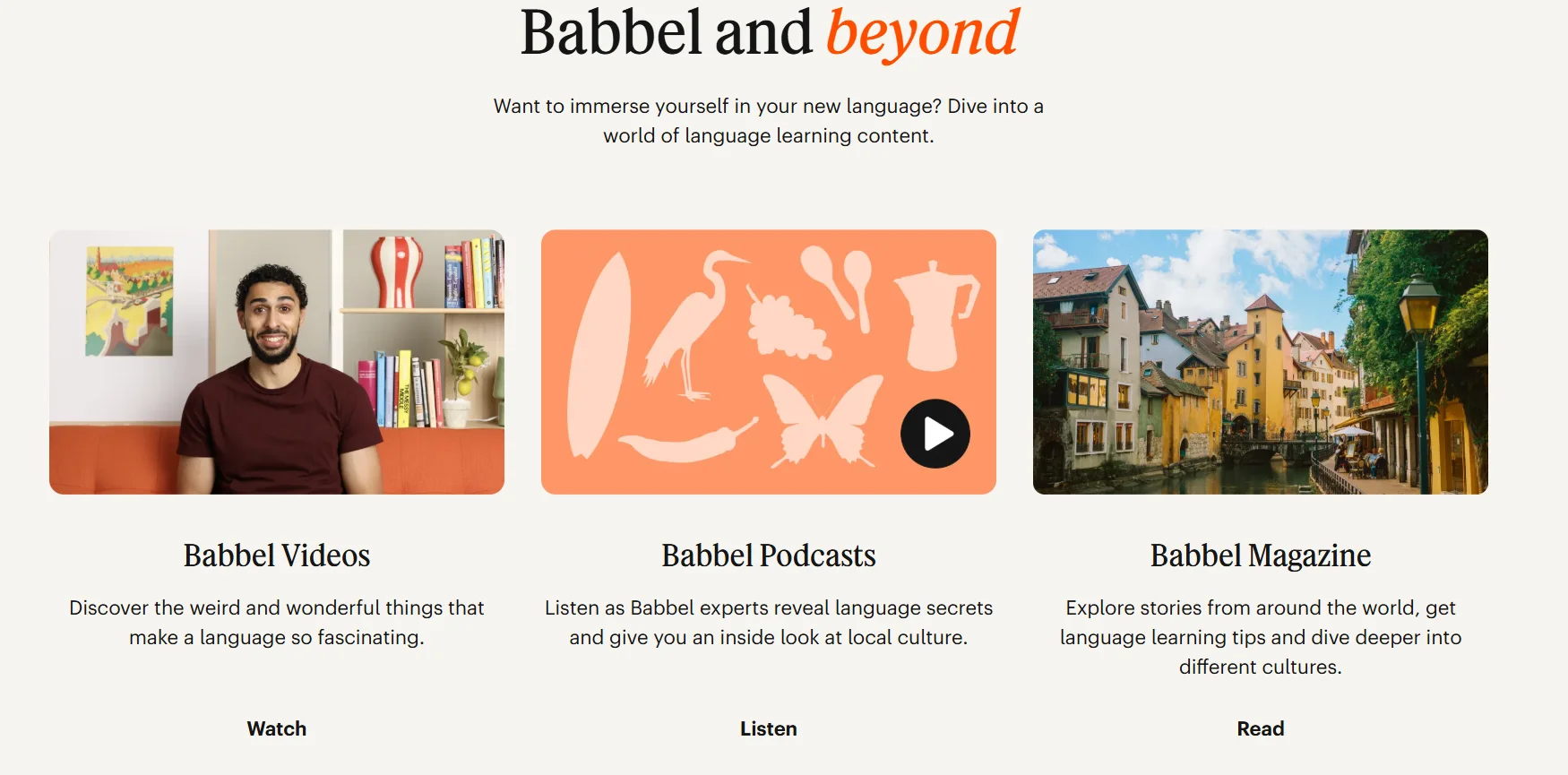 Babbel Features