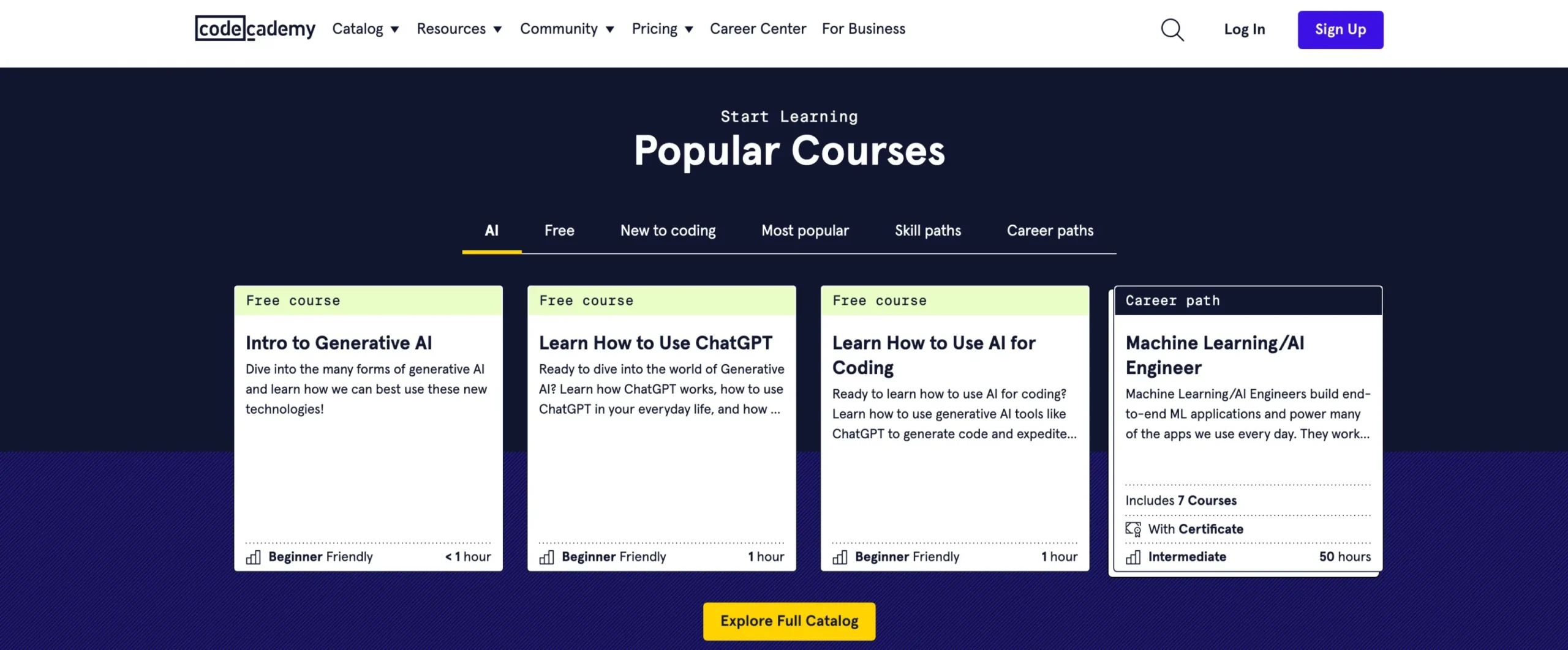 Codecademy - Courses