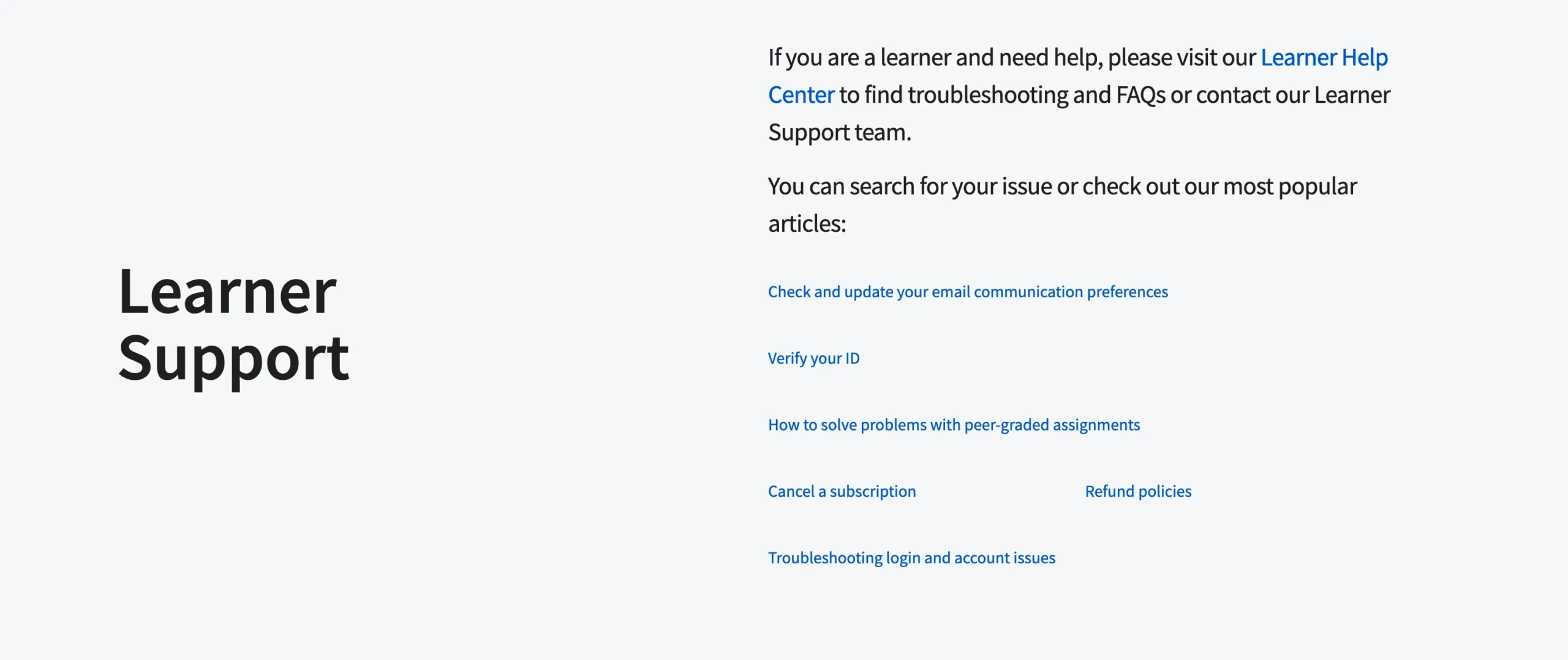 Coursera Support