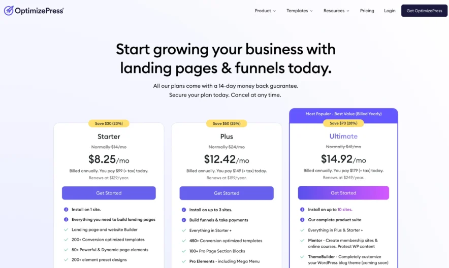 Optimizepress Pricing Options