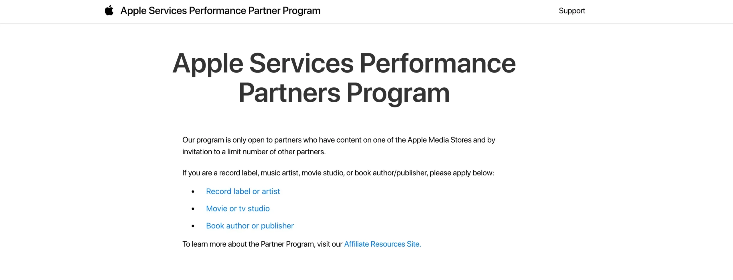 Performance Partners Program (By Apple)