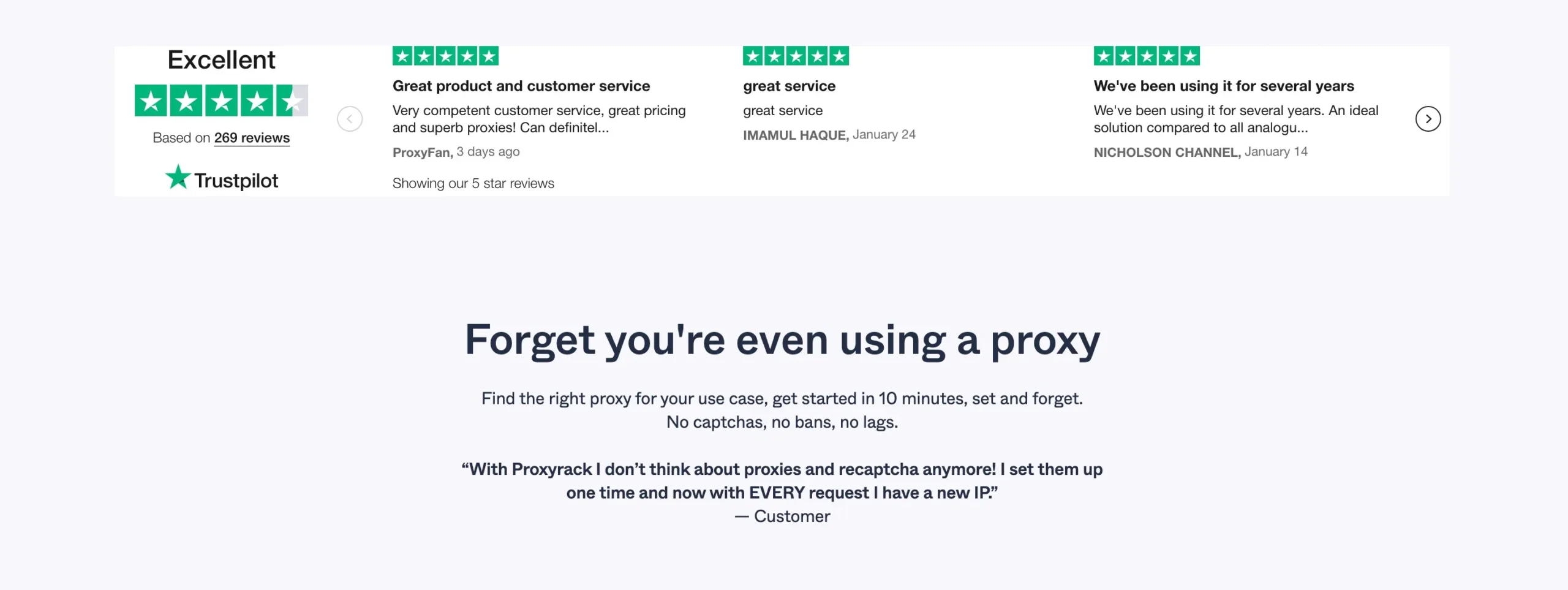 ProxyRack Customer Reviews