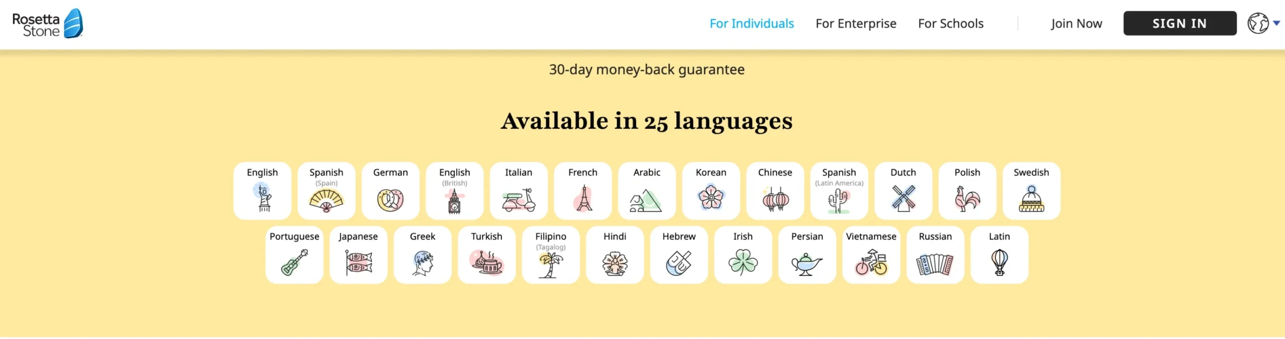 Rosetta Stone Languages