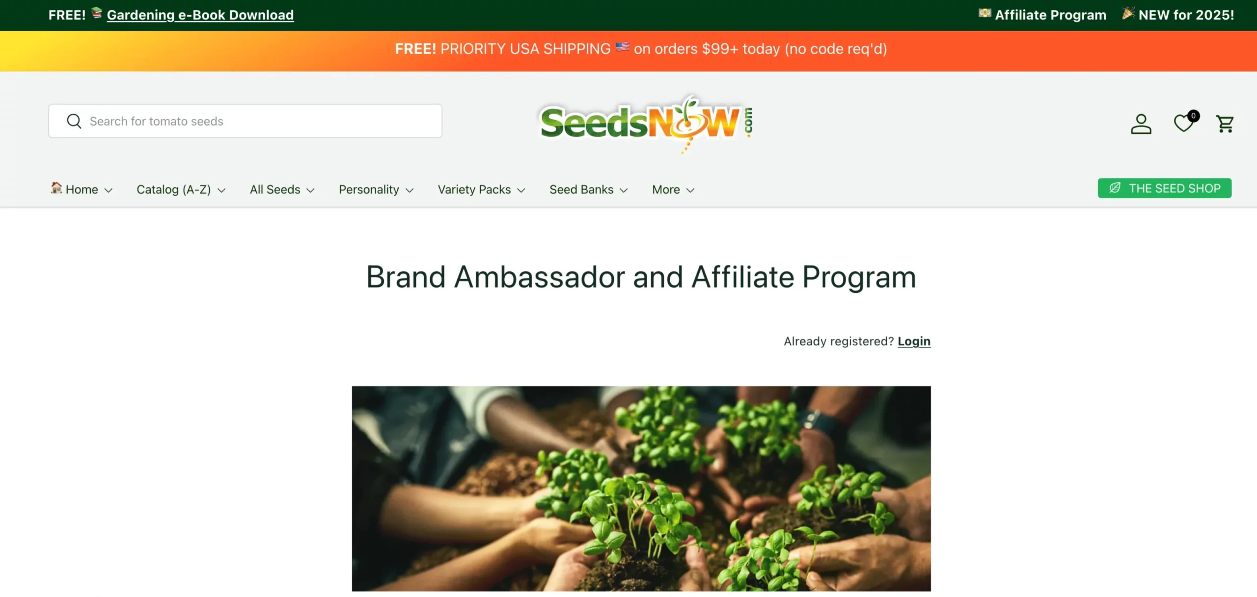 Seeds Now Affiliate Program