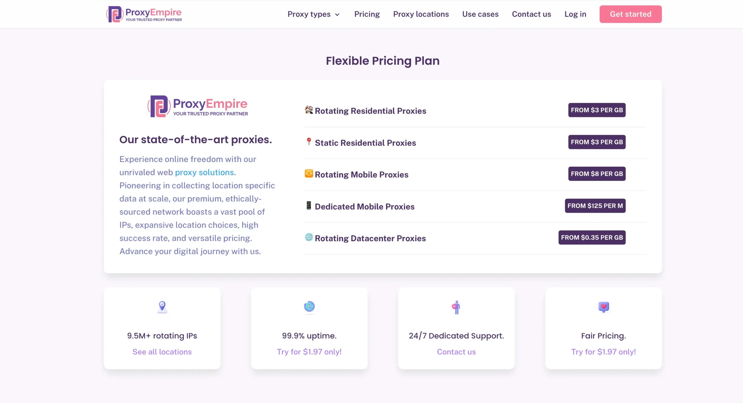 💰ProxyEmpire Pricing Options: