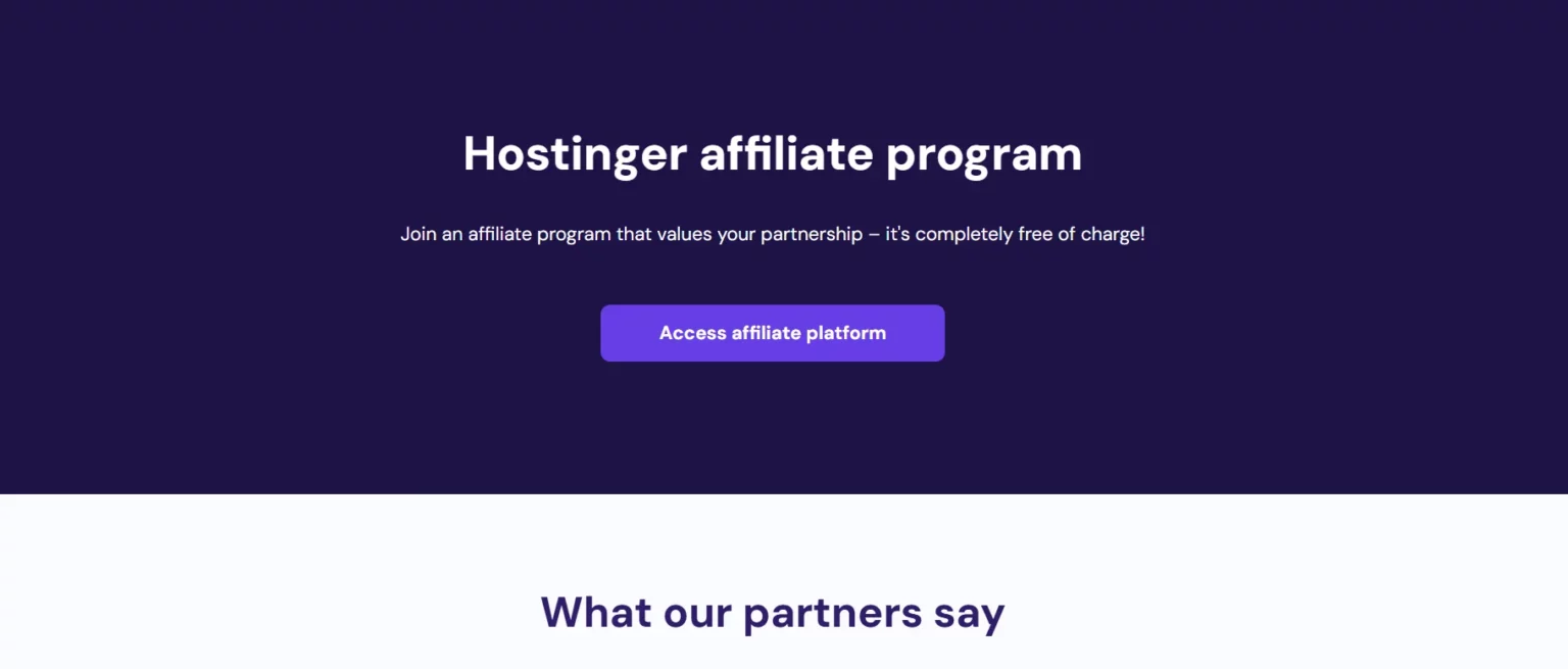 Hostinger Affiliate Program