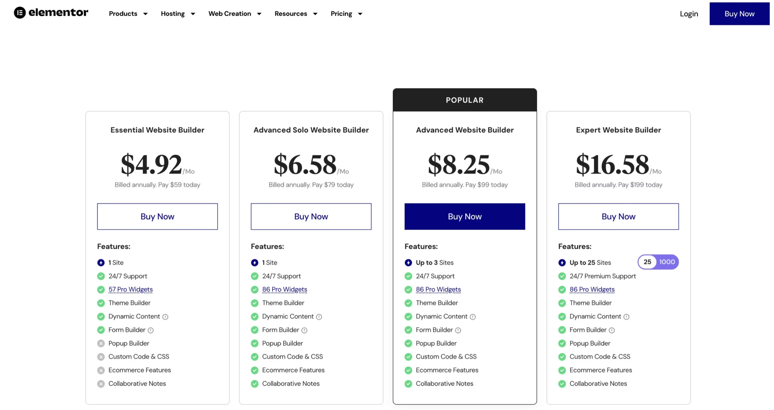 Elementor - Pricing