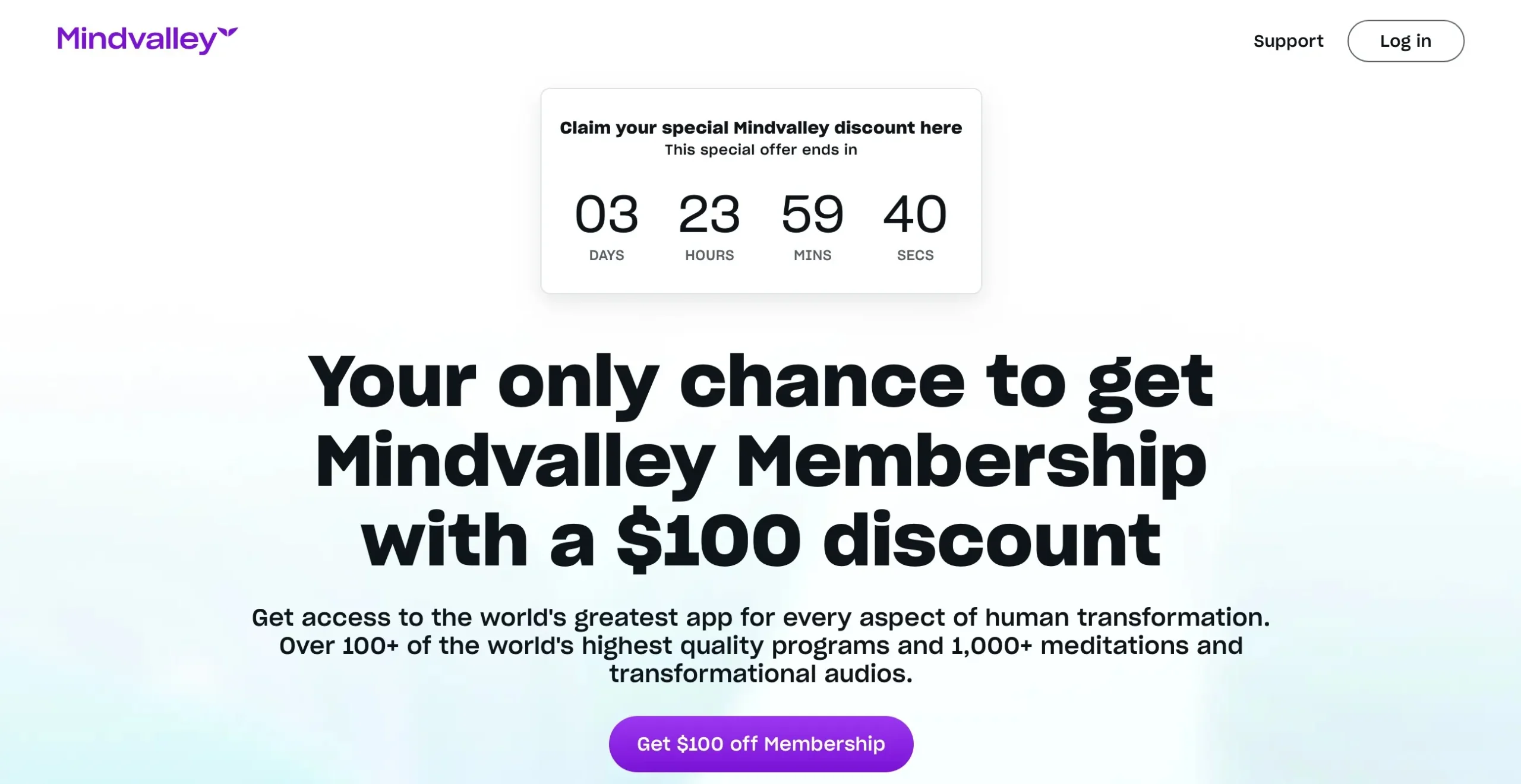 How to Get $100 Off Mindvalley Membership?