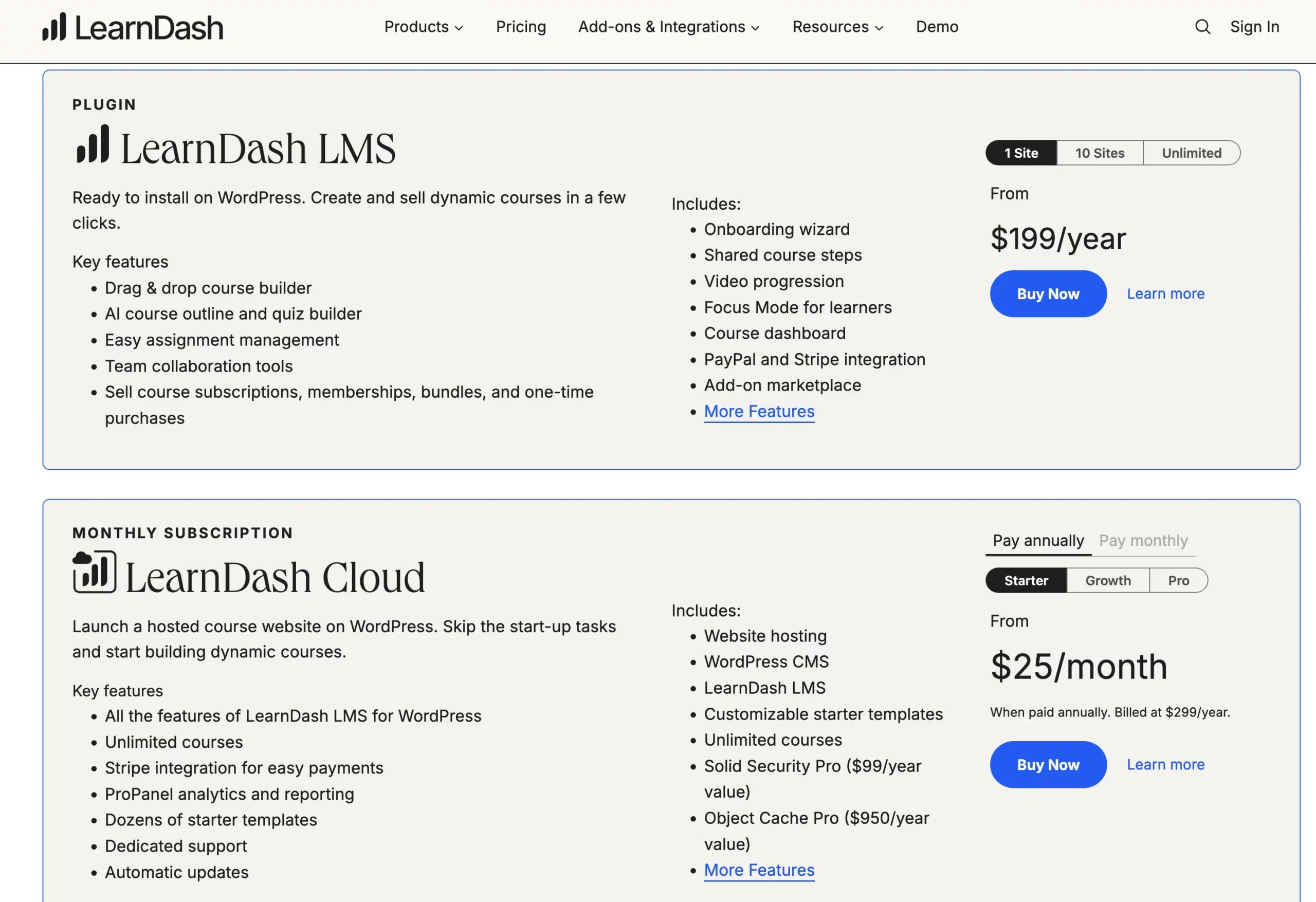 LearnDash - Pricing