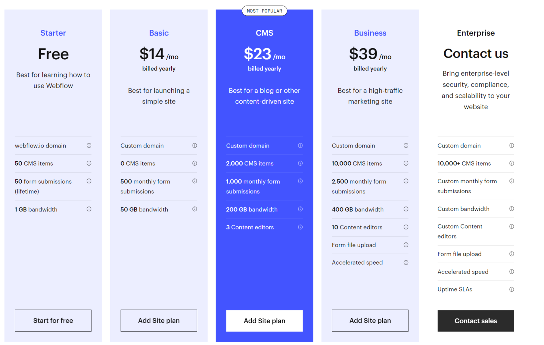 Plans-pricing-Webflow