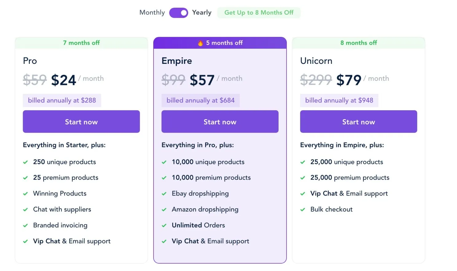 Spocket - Pricing Options